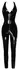 Black Level Vinyl Jumpsuit S - Glossy Sleeveless Bodysuit with 2-Way Zip