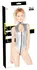 Black Level Vinyl Body Silver M - Shimmering One-Piece with High Collar