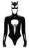 Black Level Vinyl Bodysuit L with Mask and Adjustable Lacing