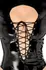 Black Level Vinyl Bodysuit with Mask, M, High-Cut, Long Sleeves