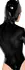 Black Level Vinyl Bodysuit with Mask, M, High-Cut, Long Sleeves