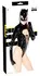 Black Level Vinyl Bodysuit S with Mask & High-Cut Design, Black