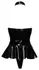 Black Level Vinyl Bodysuit with Flared Skirt, Adjustable Straps, Size S