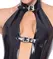 Black Level Body Buckle S Shiny Vinyl Adjustable Harness, Black