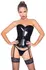 Black Level Vinyl Corset XL - Shiny Strapless Model with Lacing