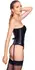 Black Level Vinyl Corset Black S - Shiny Strapless Full-Cup Design