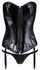 Black Level Vinyl Corset Black S - Shiny Strapless Full-Cup Design