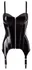 Black Level Vinyl Basque XL - Adjustable Shiny Corset with Zip