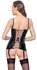 Black Level Vinyl Corsage Extra Long XL Adjustable Full Cups Black