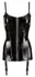 Black Level Vinyl Corsage Extra Long XL Adjustable Full Cups Black
