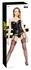Black Level Women's Vinyl Corset XL with Shaping Boning, Adjustable Straps