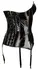 Black Level Women's Vinyl Corset XL with Shaping Boning, Adjustable Straps