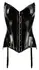 Black Level Vinyl Corset M - Shaping Black Waist Cincher with Lacing