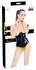 Black Level Vinyl Corset M - Shiny Black Finish, Open Cup, Adjustable Fit