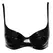Black Level Vinyl Bra Black 80C Adjustable Shiny Finish