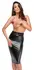 Noir Handmade Skirt M Powerwetlook & Lace Black Knee-Length