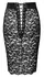 Noir Handmade Skirt M Powerwetlook & Lace Black Knee-Length
