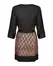 Obsessive Allunes Peignoir 2XL/3XL Black Satin Animal Print Robe