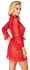 Kissable Red Kimono S/M with Gold Lace and Satin Belt