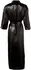 Cottelli Collection Kimono Black S/M Satin Robe with Tie Belt