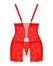 Obsessive Blossmina Chemise Red Plus Size 4XL/5XL Adjustable Straps