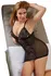 Cottelli Collection Curvy Lace Lingerie Dress 4XL Black Adjustable Straps