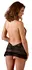 Cottelli Collection Lace Halterneck Dress Black XL - Backless Floral Design
