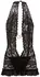 Cottelli Collection Lace Halterneck Dress Black XL - Backless Floral Design