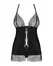 Obsessive Chiccanta Babydoll L/XL Black - Lace Back, Airy Multistretch