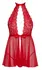 Kissable Babydoll Red L/XL - Floral Lace & Powernet Set