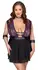 Cottelli Bondage Plus Babydoll Set 2XL, Lilac-Black, Lace & Accessories