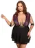 Cottelli Bondage Plus Babydoll Set XL - Lilac Lace & Black Powernet