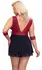 Cottelli Bondage Plus Babydoll Red 3XL Adjustable Straps & Powernet