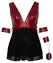 Cottelli Bondage Plus Babydoll Red 3XL Adjustable Straps & Powernet