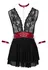 Cottelli Collection Bondage Series Babydoll XL Black & Red Lace Design