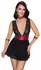 Cottelli Bondage Babydoll L Black/Red Lace Powernet Adjustable Set