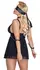 Cottelli Bondage Babydoll Set 4XL with Choker & Arm Loops, Black