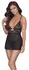 Cottelli LINGERIE Babydoll Ring L Transparent Lace Powernet Set