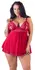 Cottelli Collection Babydoll Red 2XL - Elegant Lace, Adjustable Straps