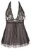 Cottelli Collection Lace Babydoll Black 2XL - Elegant Transparent Design