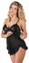 Cottelli Collection Babydoll Ruffles Black Lace Plus Size 2XL