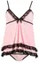 Cottelli Collection Babydoll Set Pink S - Double Layer Lace Detail