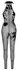 Noir Handmade Mesh Catsuit XL with 3-Way Zipper, Floral Velvet Pattern