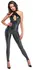Noir Handmade Rhine S Powerwetlook Jumpsuit with Rhinestone Details