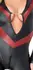 Cottelli PARTY Stretch Jumpsuit Red-Black XL with 3-Way Zip