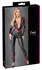 Cottelli PARTY Jumpsuit Black-Red S - Matt Effect, Chain Detail