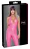 Cottelli PARTY Neon Pink Jumpsuit S - Shiny Halterneck Bodysuit