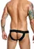 DNGEON Jockstrap with Metal Studs and Wide Hip Straps Black