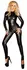 Noir Handmade Wet Look Jumpsuit 2XL with Dual Zip System, Black