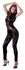 Cottelli Collection Jumpsuit Black Wet Look L with Powernet Inserts